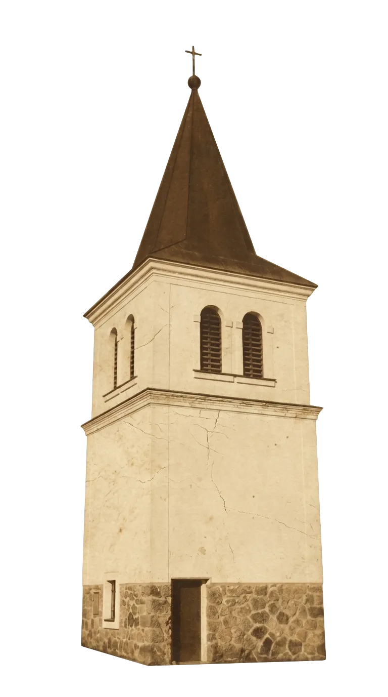 Klasicistická zvonica v Rakytovciach, postavená v roku 1931